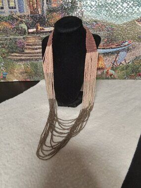 Vintage 15 Strand 17" Beaded Necklace